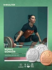 Nuray G&uuml;ng&ouml;r&rsquo;den 2 g&uuml;m&uuml;ş, 1 bronz madalya