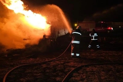 Nusaybin'de Feci Kaza: Tır Alev Aldı, Sürücü Hayatını Kaybetti
