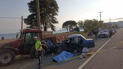 Ordu’da otomobil park halindeki traktöre çarptı: 1 ölü