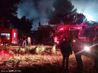 TCDD deposunda yangın