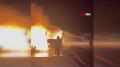 Osmaniye'de Yolcu Otobüsü Alev Alev Yandı: Can Kaybı Yaşanmadı