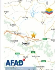 Pamukkale’de 3.9 büyüklüğünde deprem meydana geldi