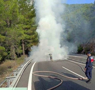 Sakar rampasında ara&ccedil; yangını