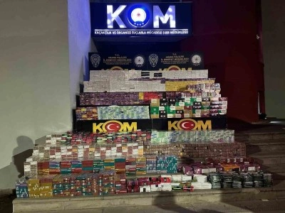 Saman yüklü tırdan 3 milyon TL’lik gümrük kaçağı sigara çıktı