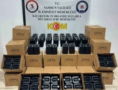 Samsun’da 1 ton etil alkol ele geçirildi