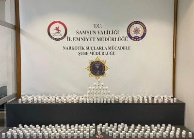 Samsun’da 14 bin 408 adet uyuşturucu hap ele geçirildi
