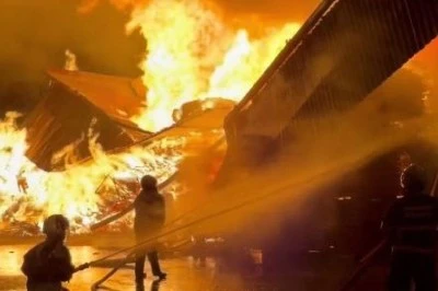 Kereste Fabrikasında Korkutan Yangın