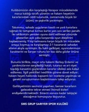 Sarıyer&rsquo;den, Vanspor FK ma&ccedil;ının hakem heyeti hakkında soruşturma talebi