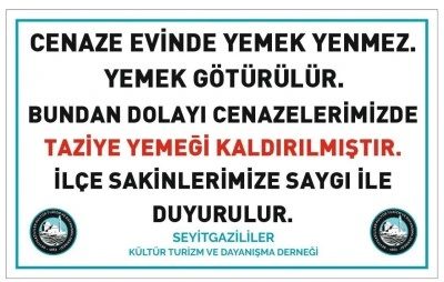 Taziye yemeğini kaldırdılar