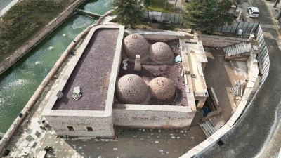 Sille Hacı Ali Ağa Hamamı’nın restorasyonu devam ediyor