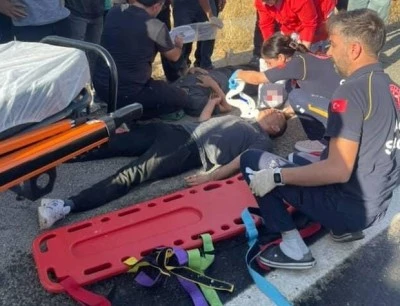 Silvan’da Lastiği Patlayan Araç Takla Attı