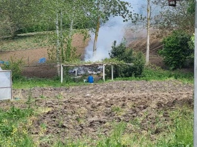 Tarlada yangın paniği