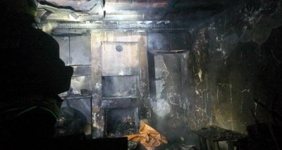 Sobadan çıkan yangın evin içini küle çevirdi