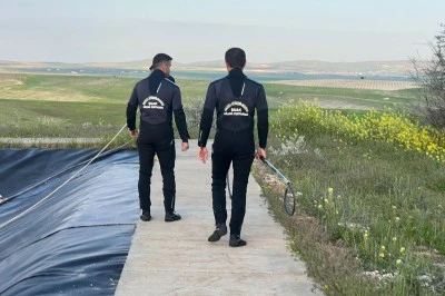 Sulama G&ouml;letine D&uuml;şen Tilki Kurtarıldı