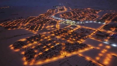 Tarihi Hasankeyf&rsquo;te masalsı kar manzaraları