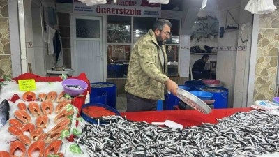 Tavşanlı balık pazarında en &ccedil;ok hamsi ilgi g&ouml;r&uuml;yor