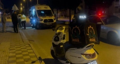 Tavşanlı’daki trafik kazasında motokurye yaralandı