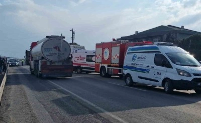 Tekirdağ’da tır ile otomobil çarpıştı: 1 ölü, 2 yaralı