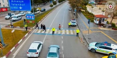 Tokat’ta yayalara yol vermeyen 445 sürücüye idari para cezası