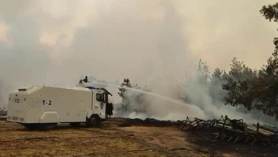 TOMA alevlerle mücadeleye destek verdi