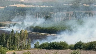 UNESCO'nun kalbindeki Mısır Tarlasında Anız Yangını