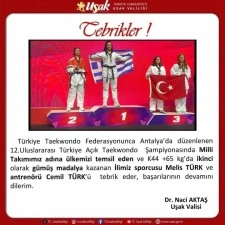 Vali Aktaş derece yapan Uşaklı sporcuyu kutladı