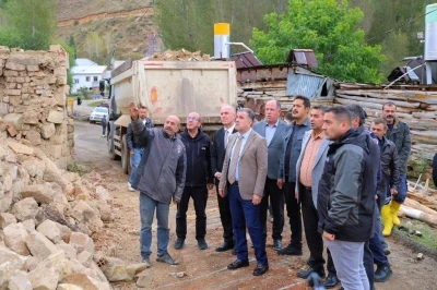 Vali Eldivan Heybetepe’deki yangın bölgesinde incelemelerde bulundu