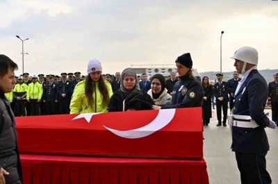 Yalova’da kalp krizi geçirerek vefat eden polis memuru için tören