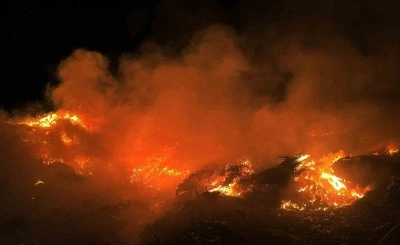 Yatağan’da çöplük yangını