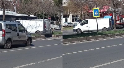 Yaya yolunda karşıdan karşıya geçmeyi bekledi!