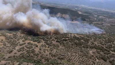 Yazıkent&rsquo;te yangını b&uuml;y&uuml;ten r&uuml;zgar bug&uuml;n de etkisini s&uuml;rd&uuml;recek