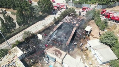 Yediemin otoparkında korkutan yangın