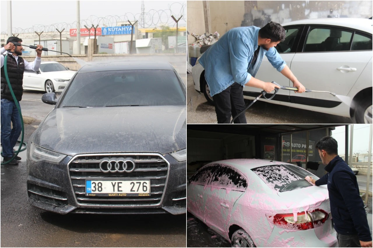 Diyarbakır'da oto yıkamalarda çamur mesaisi!