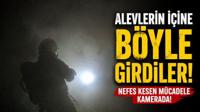 Alevlerin Arasına İtfaiyecilerin M&uuml;cadelesi 