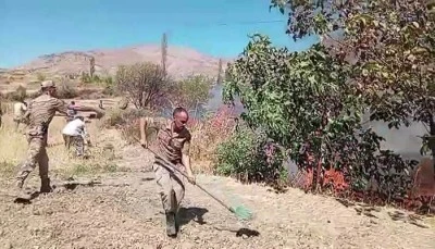 Diyarbakır'da Yangın: Asker ve Vatandaşlar Seferber Oldu