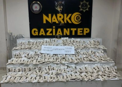 Gaziantep’te 510 Bin Captagon Hap Ele Geçirildi