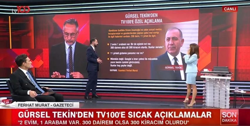Gürsel Tekin mal varlığını açıkladı! İlk kez tv100’e özel duyurdu