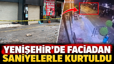 Yenişehir&rsquo;de faciadan saniyelerle kurtuldu